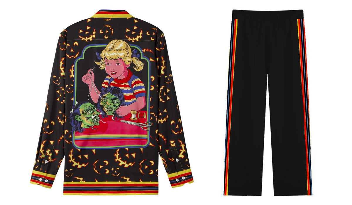 You Can Learn Sewing Halloween Casual Trousers With Elastic Waistband