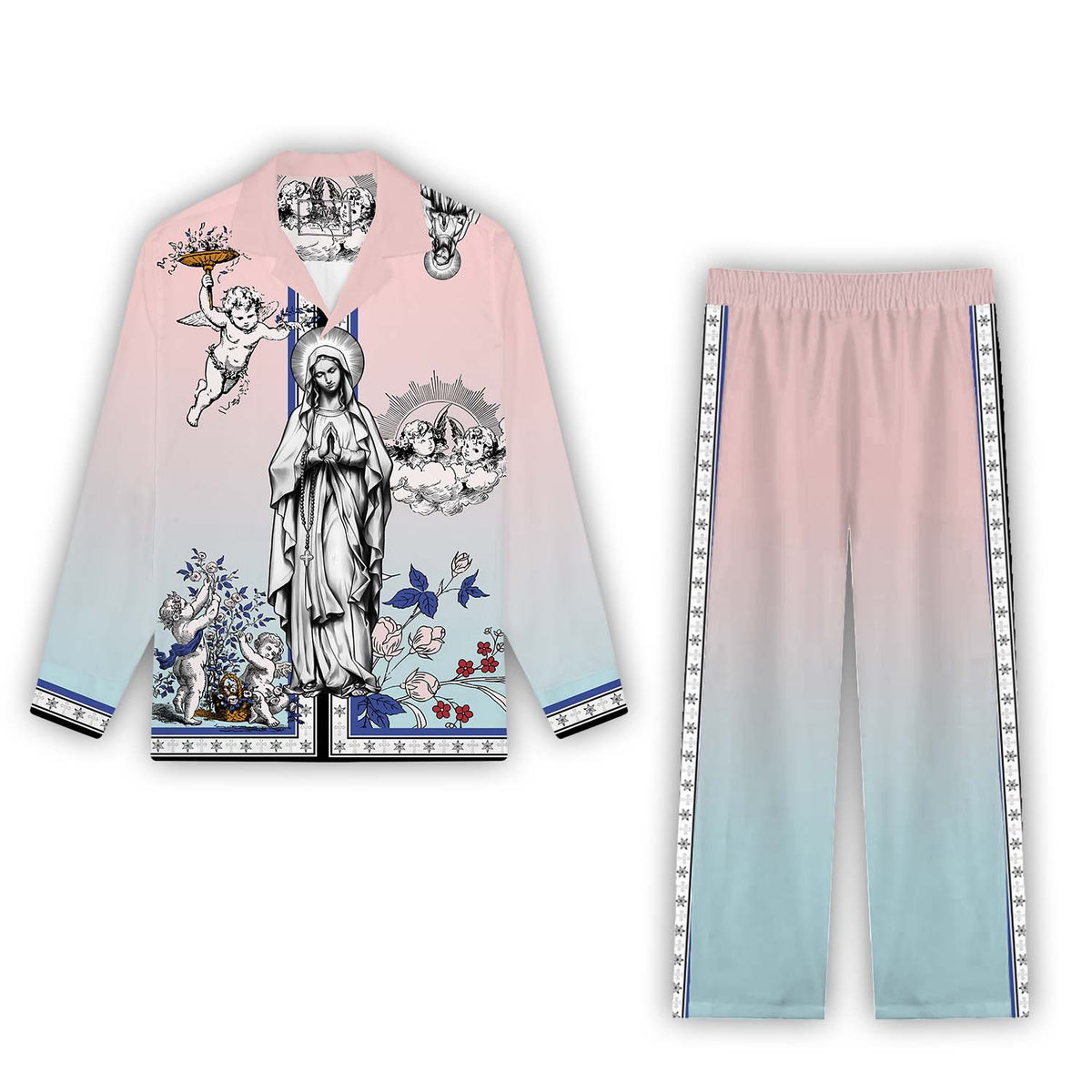 Divine Virgin Pastel Casual Trousers With Elastic Waistband