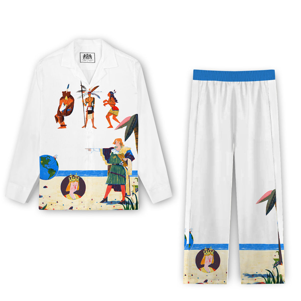 Encounters Across Oceans Casual Trousers With Elastic Waistband