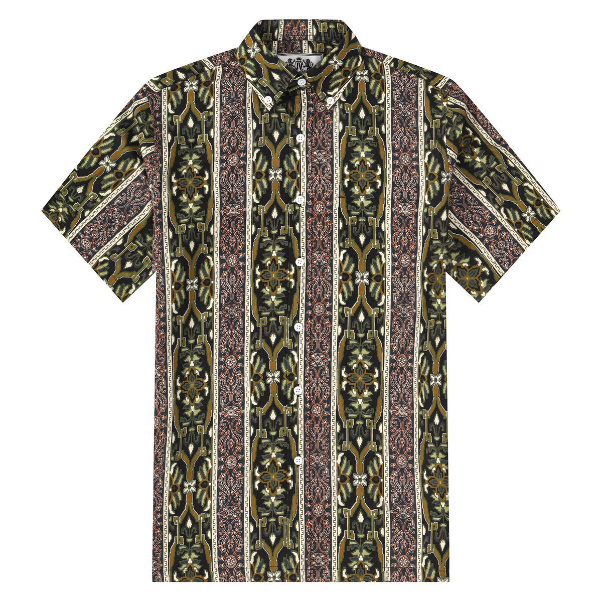 Stripe Pattern Button Short Sleeve Shirt
