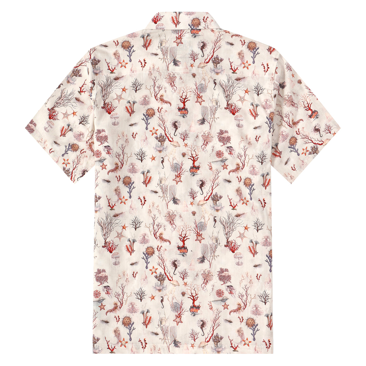 Aloha Underwater Creature Pattern Button Short Sleeve Shirt