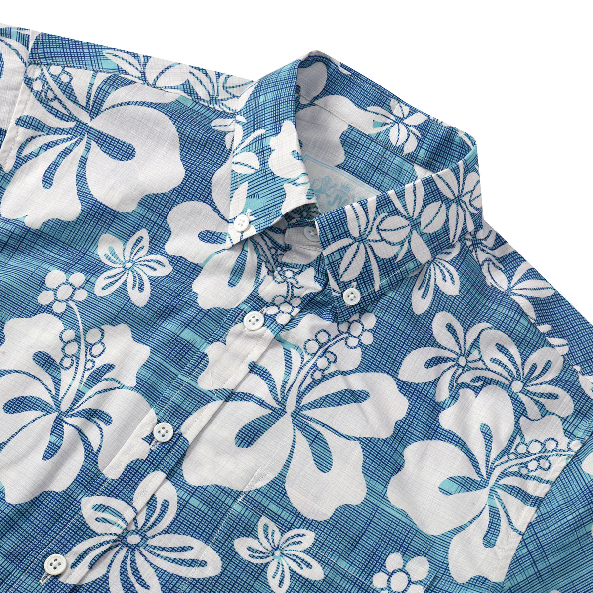 Checked Floral Pattern Short Sleeve Shirt