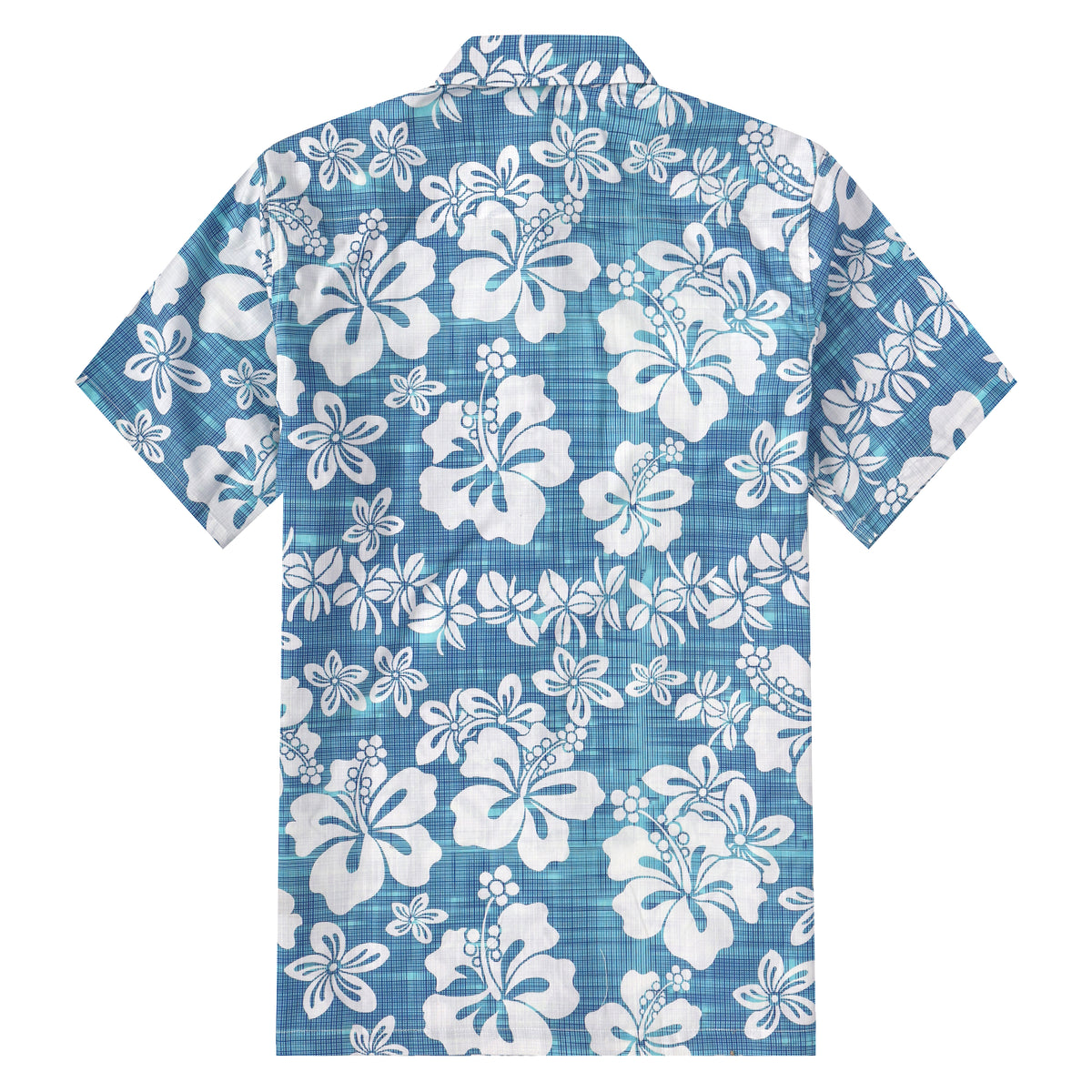 Checked Floral Pattern Short Sleeve Shirt