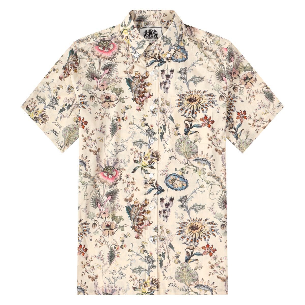 Floral Aloha Pattern Button Short Sleeve Shirt
