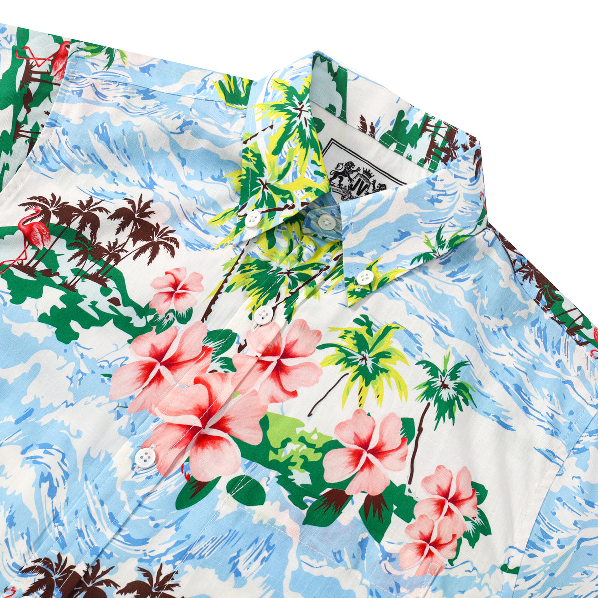 Beach Palm Tree Pattern Short Sleeve Shirt