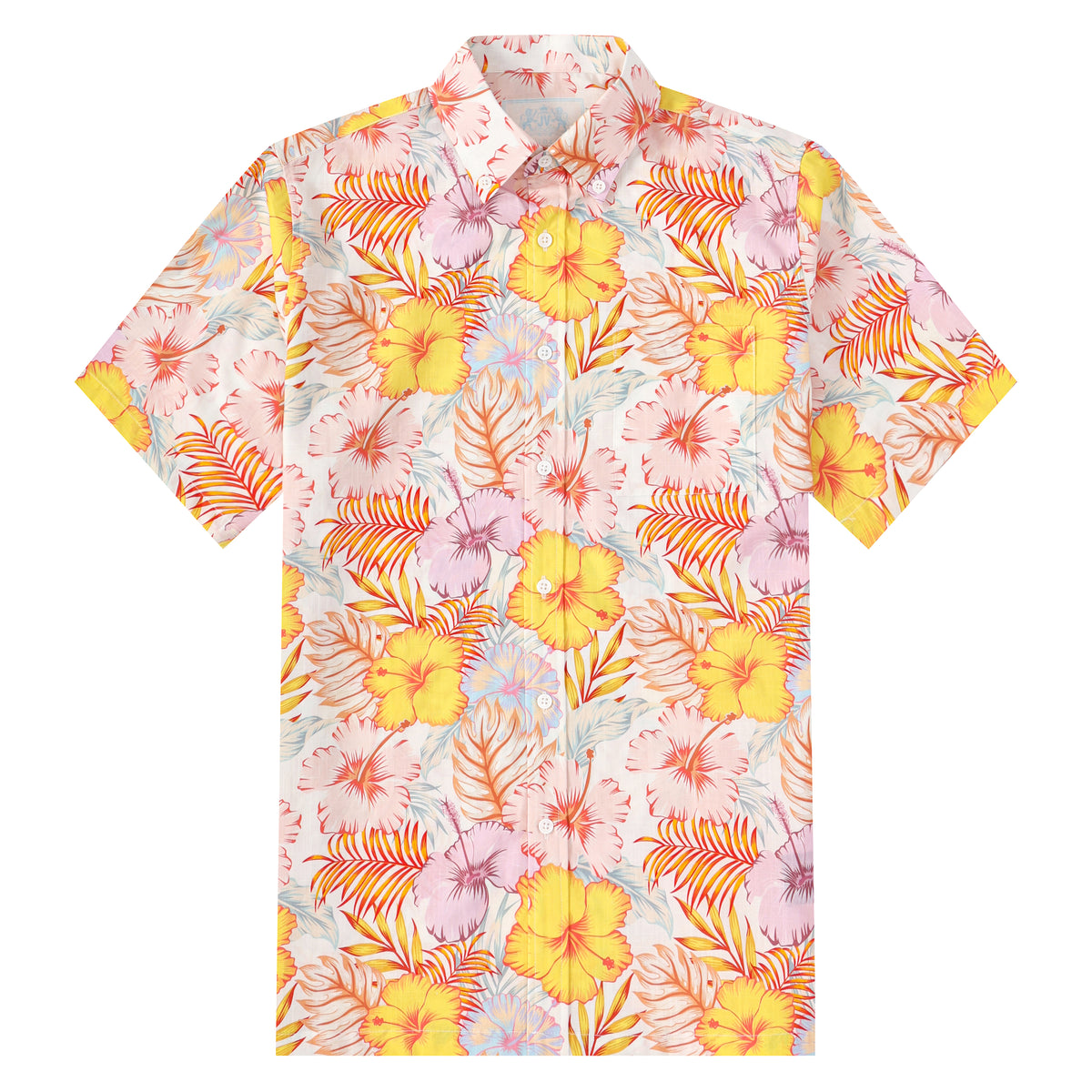 Lily Floral Pattern Short Sleeve Shirt