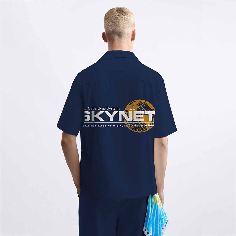 Terminator Skynet Camp Collar Short-Sleeved Shirt