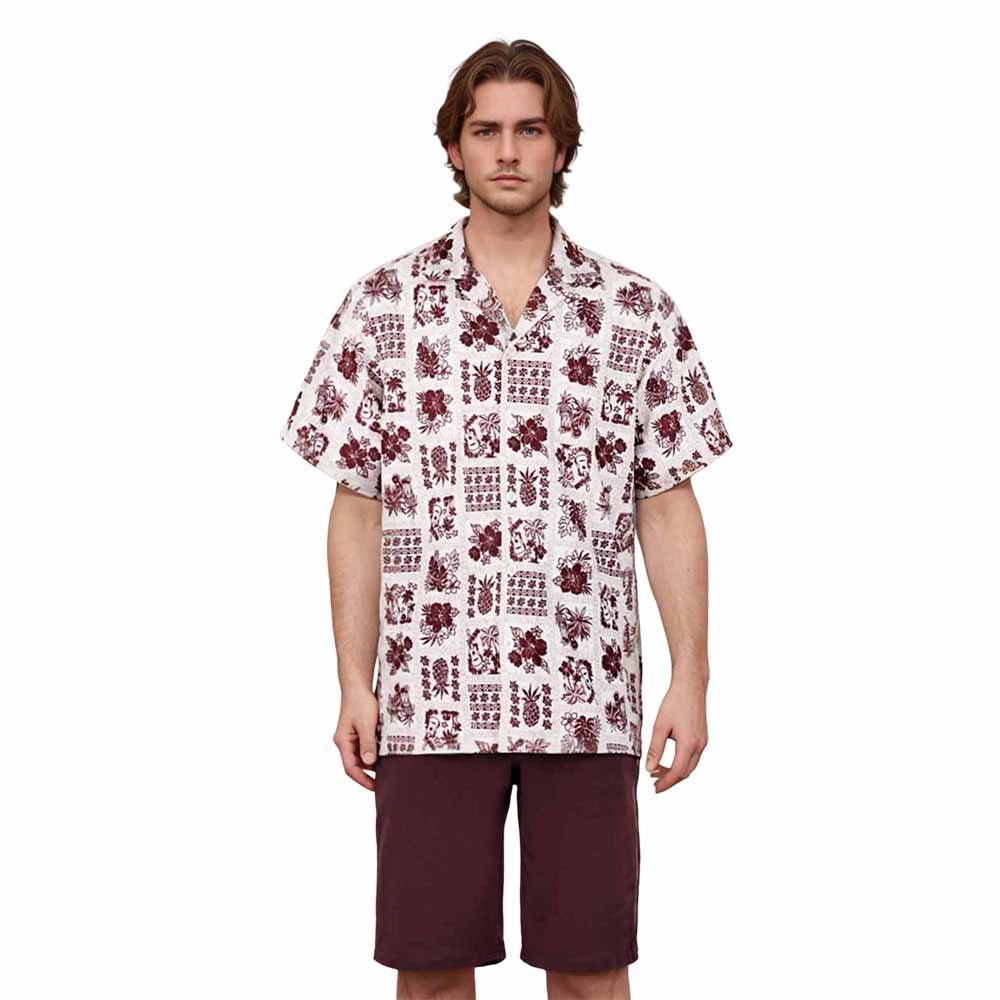 Cute And Simple Aloha Shirt Seamless Pattern Camp Collar Short Sleeve Shirt
