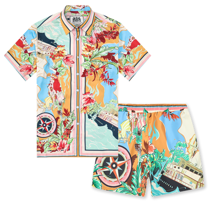 Floral Summber Design Resort Waistband Shorts