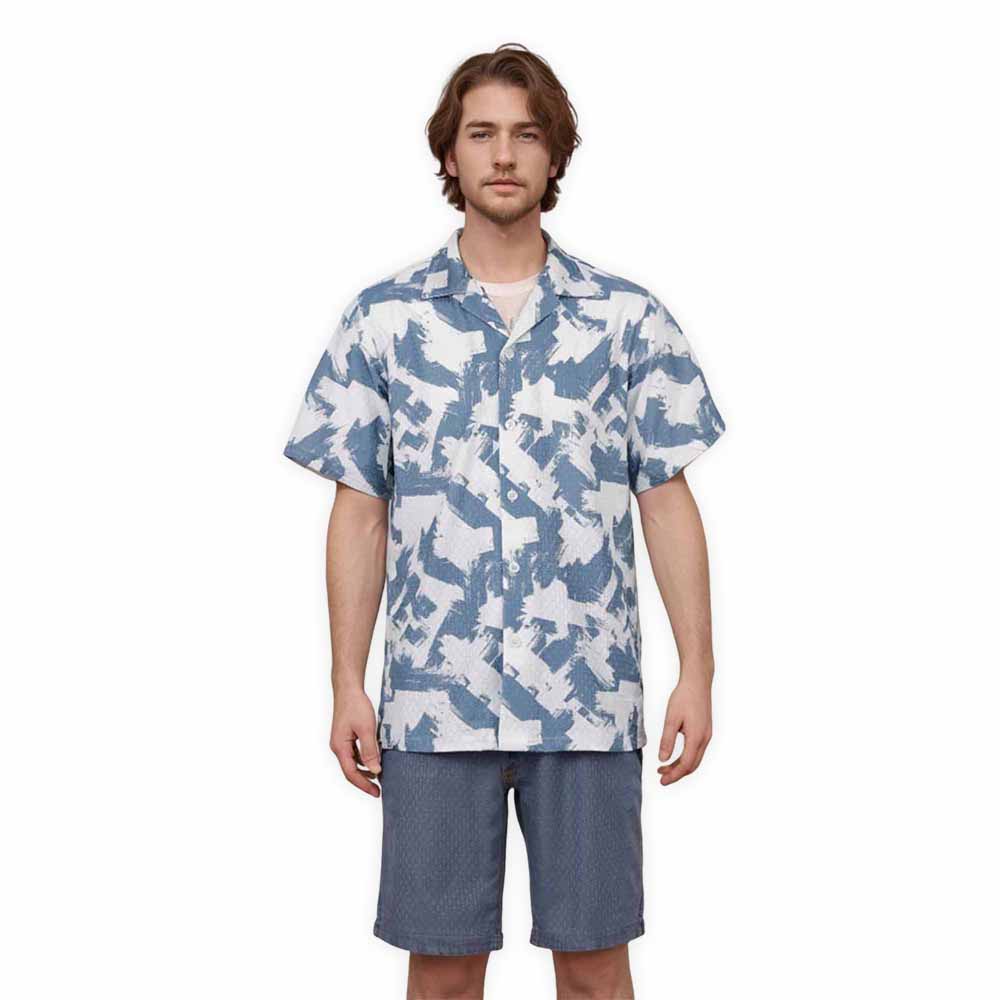 Casual Abstract Pattern Elastic Waistband Summer Casual Shorts
