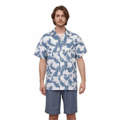 Casual Abstract Pattern Elastic Waistband Summer Casual Shorts