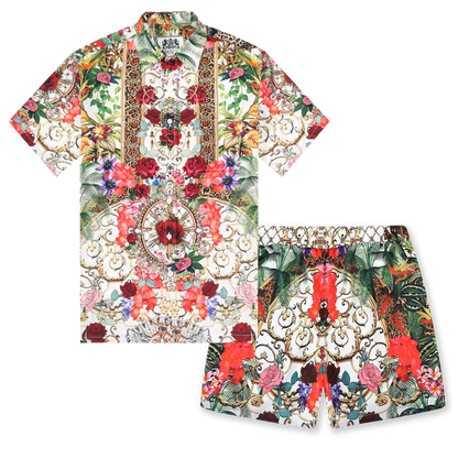 Gorgeous Floral Pattern Waistband Shorts