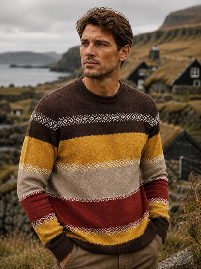Men's Nordic Fair Isle Knit Sweater
