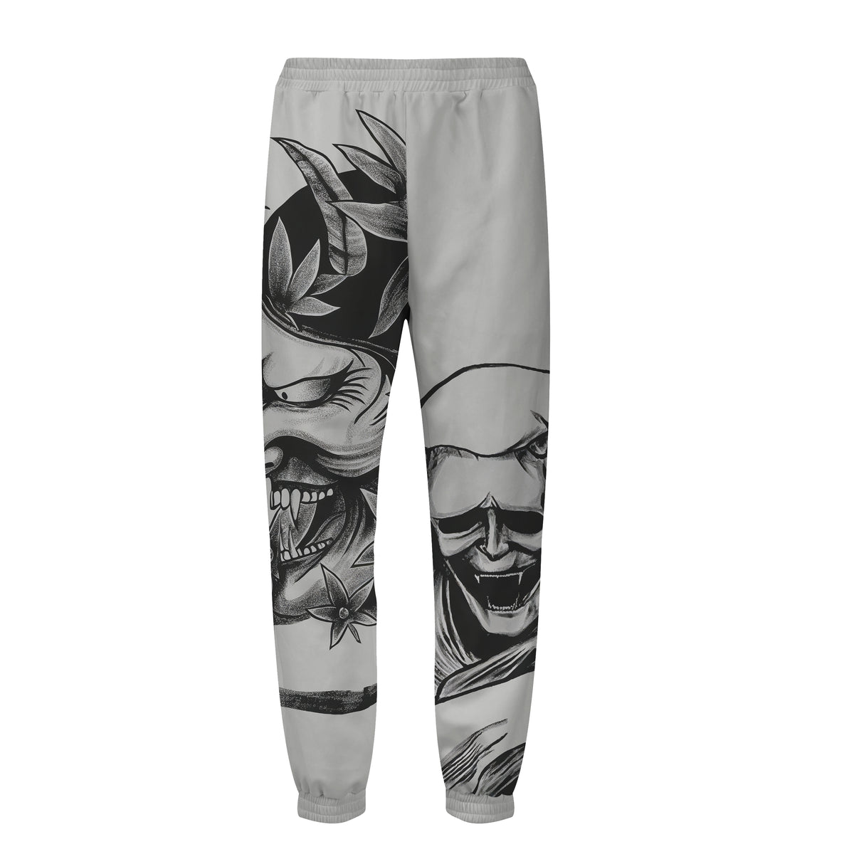 Vampire Demon Print Elastic Waist Sports Sweatshirt Pants