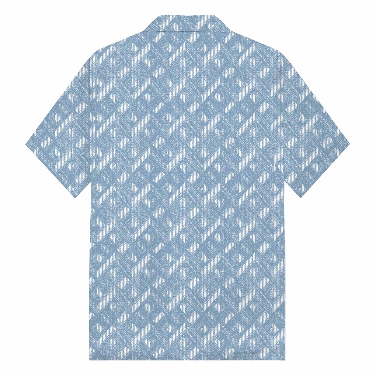 Blue Printed Camp Collar Resort Shirt