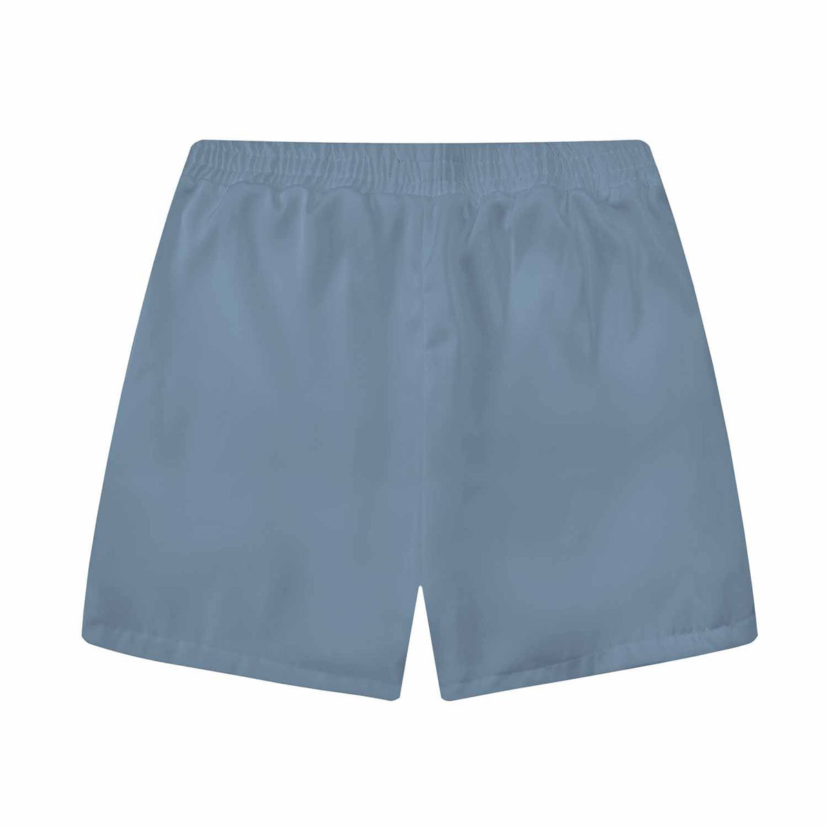 Blue Printed Elastic Waistband Summer Casual Shorts