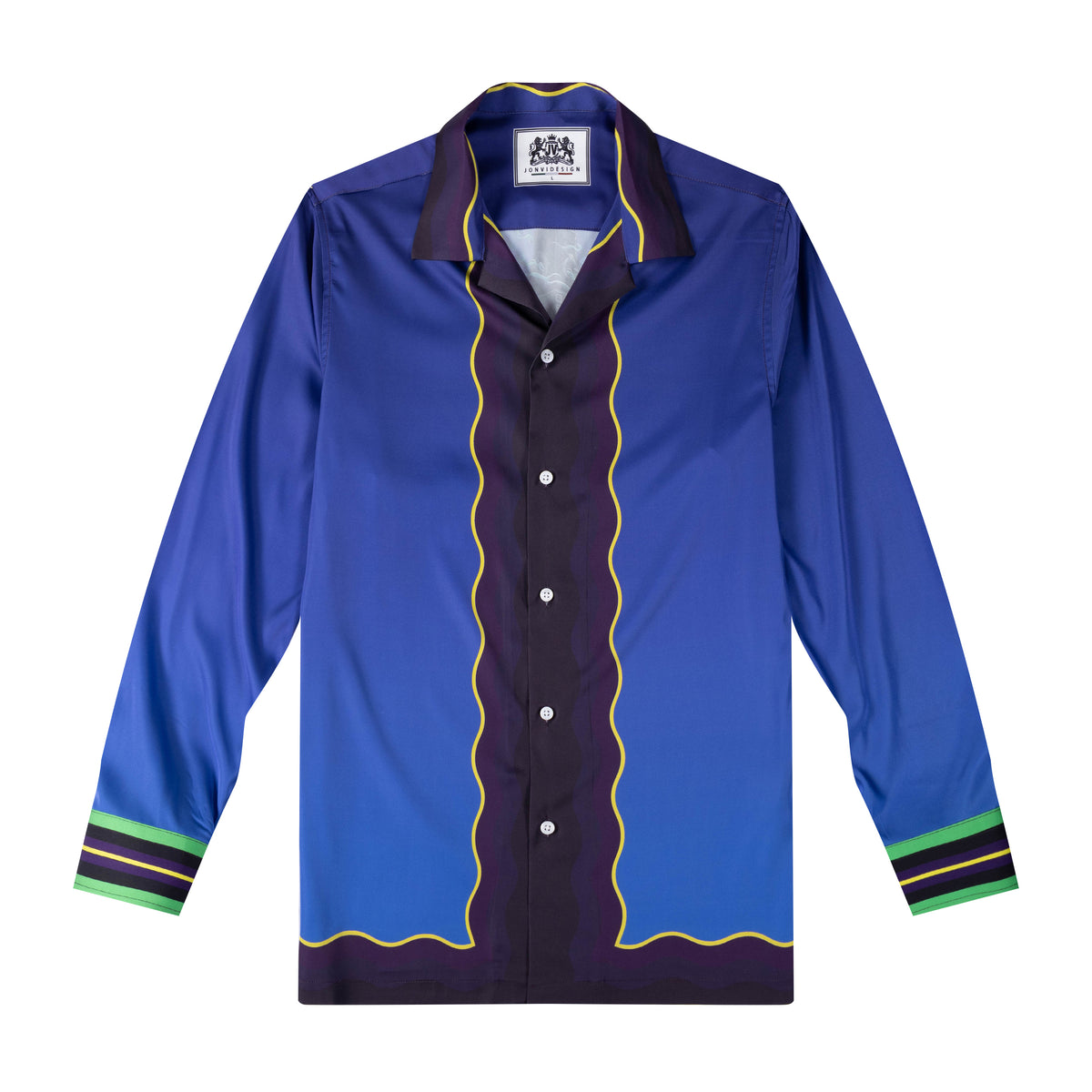 Halloween Haunted House Car Long Sleeve Camp Collar Shirt