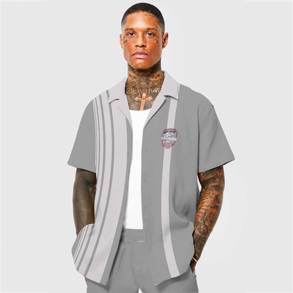 Gray Casual Elastic Waistband Casual Shorts