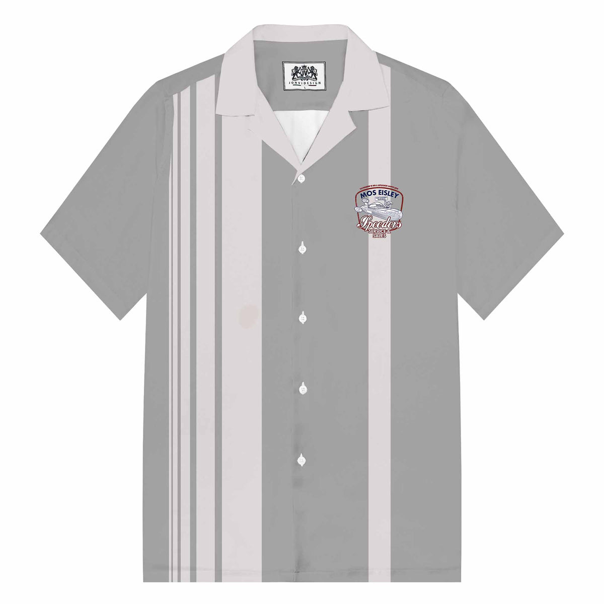 Gray Casual Camp Collar Short Sleeve Shirt