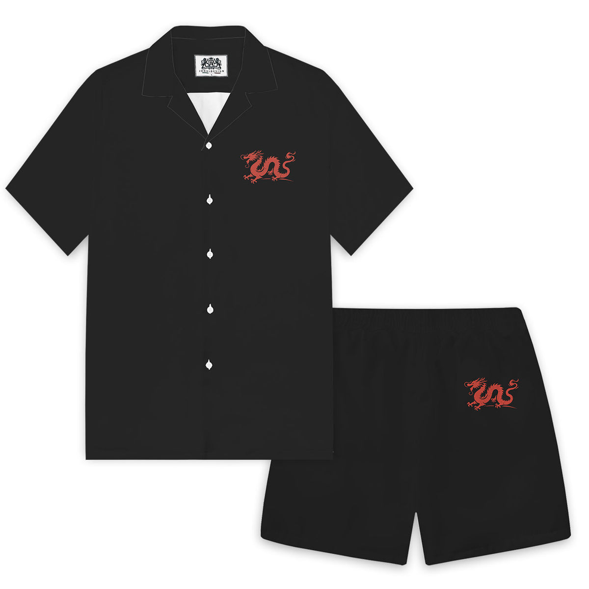 Lee Ho Fooks Vintage Resto Geek Casual Short-Sleeved Shirt