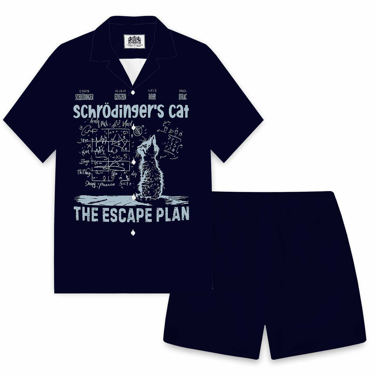 Schrodinger's Cat The Escape Plan Elastic Band Casual Shorts