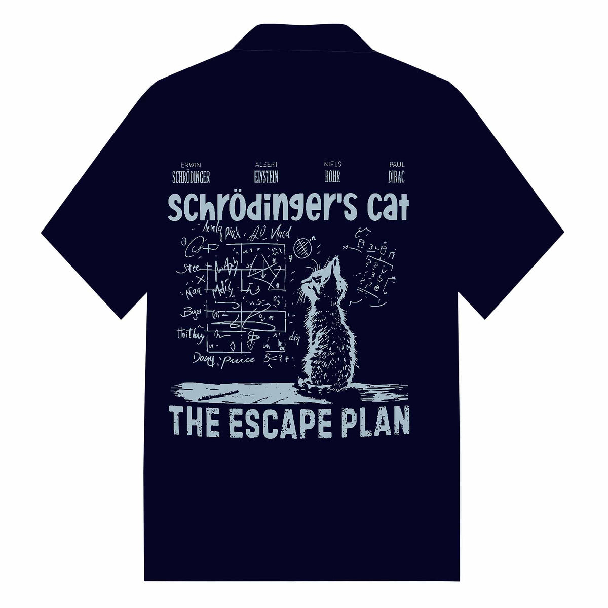 Schrodinger's Cat The Escape Plan Camp Collar Short-Sleeved Shirt