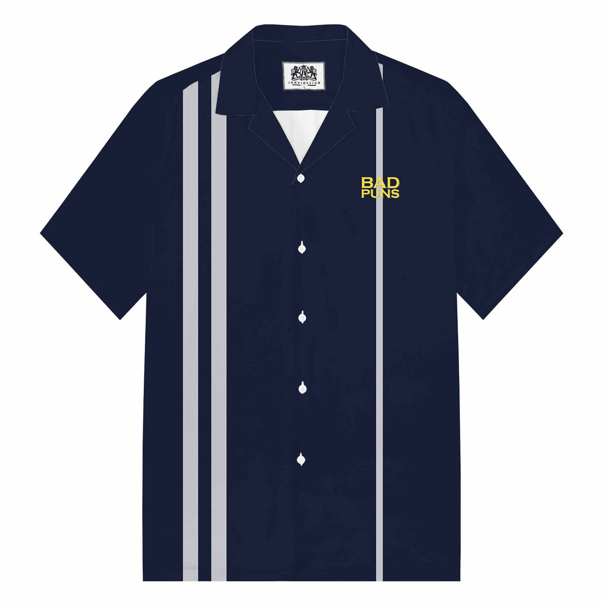 Funny Bad Puns That's How Eye Roll Camp Collar Short-Sleeved Shirt