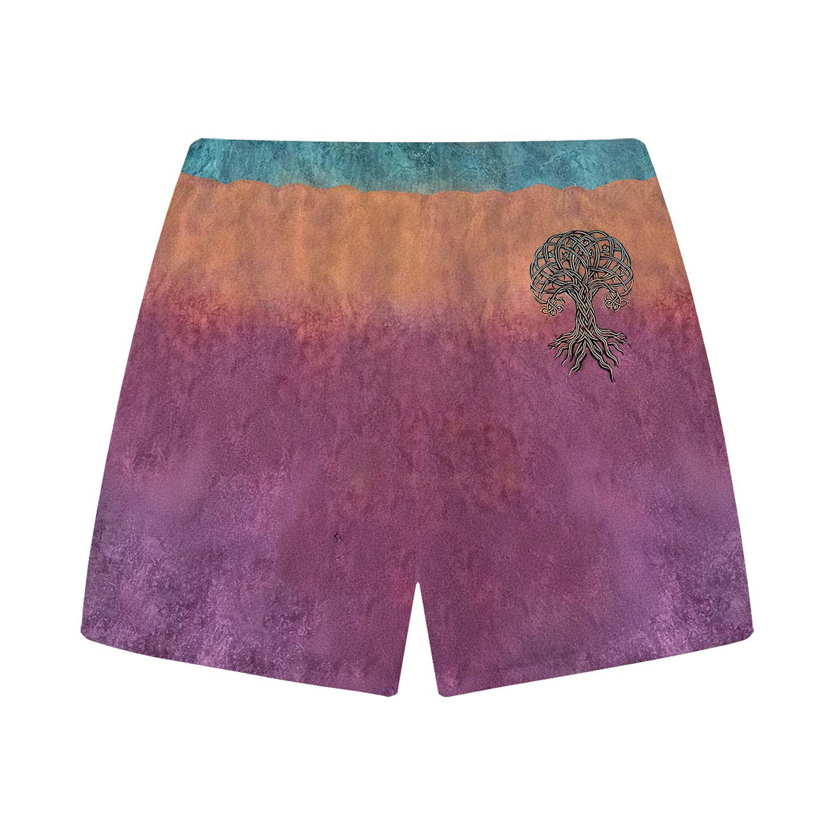 Viking-Style Tree Of Life Celtic Knot Art Vintage Elastic Waist Shorts