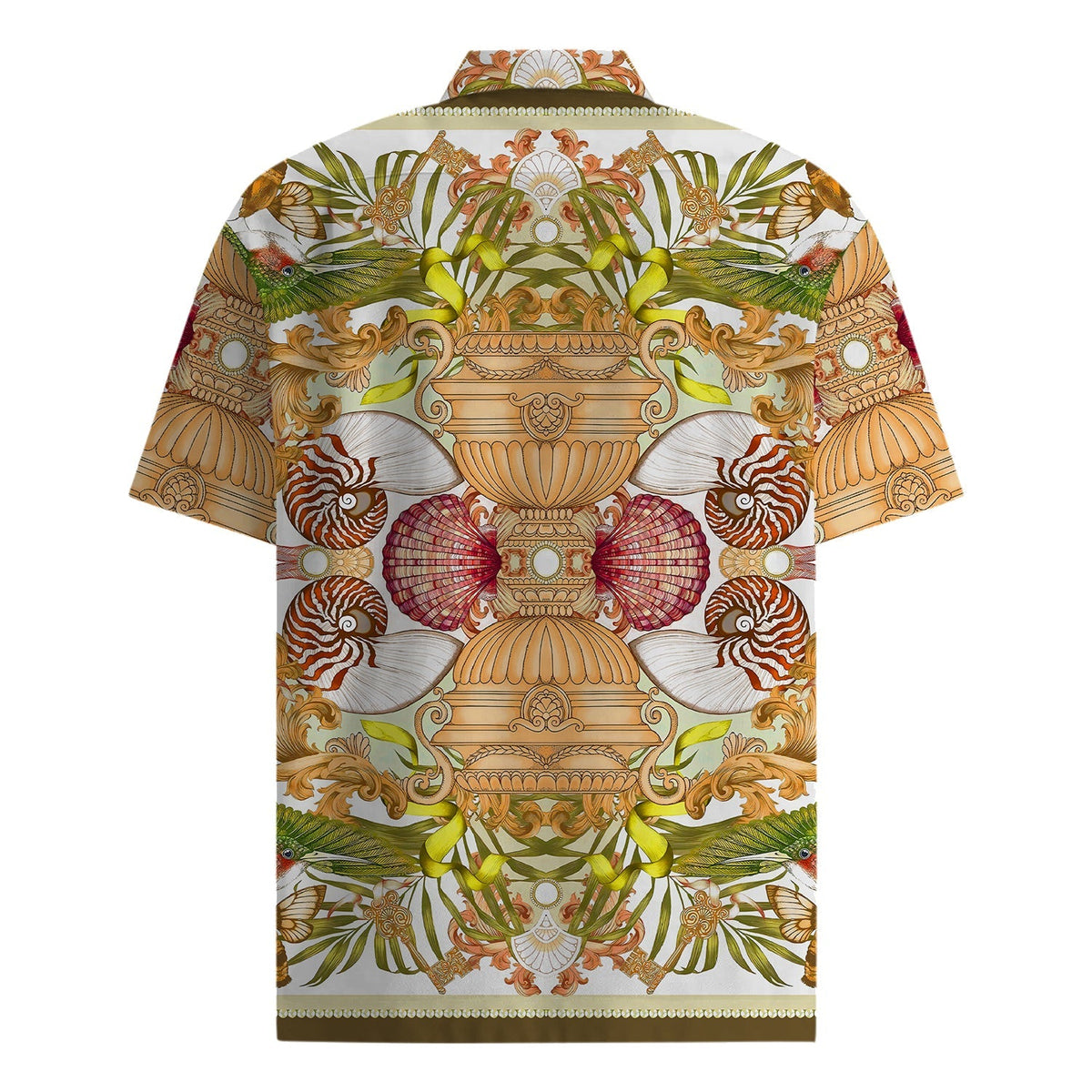 Floral Pattern Short Sleeve Shirt for Vacation Jonvidesign