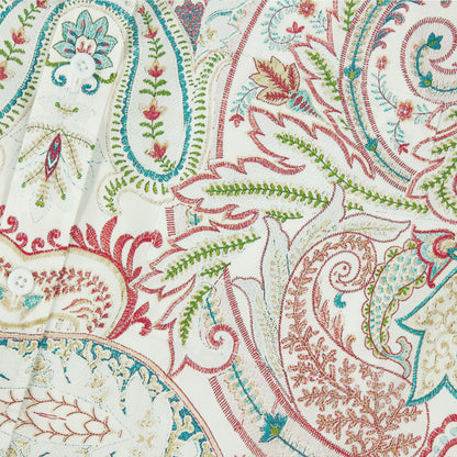 Multicolor Paisley Pattern Long Sleeve Button Down Shirt Jonvidesign