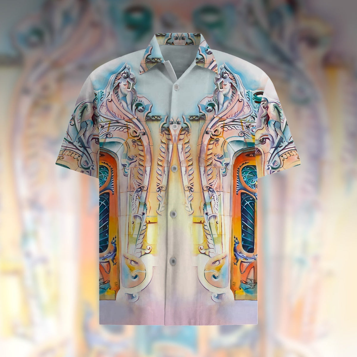 Tropical Hawaiian Design Short Sleeve Shirt for Men Jonvidesign