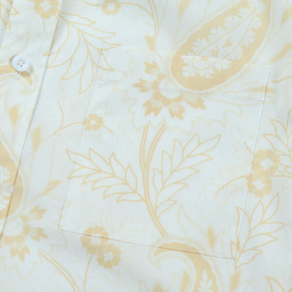 Yellow Paisley Button Down Shirt Jonvidesign