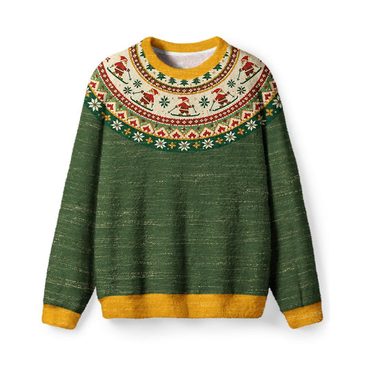 Vintage 1960s Nordic Santa Christmas Sweater