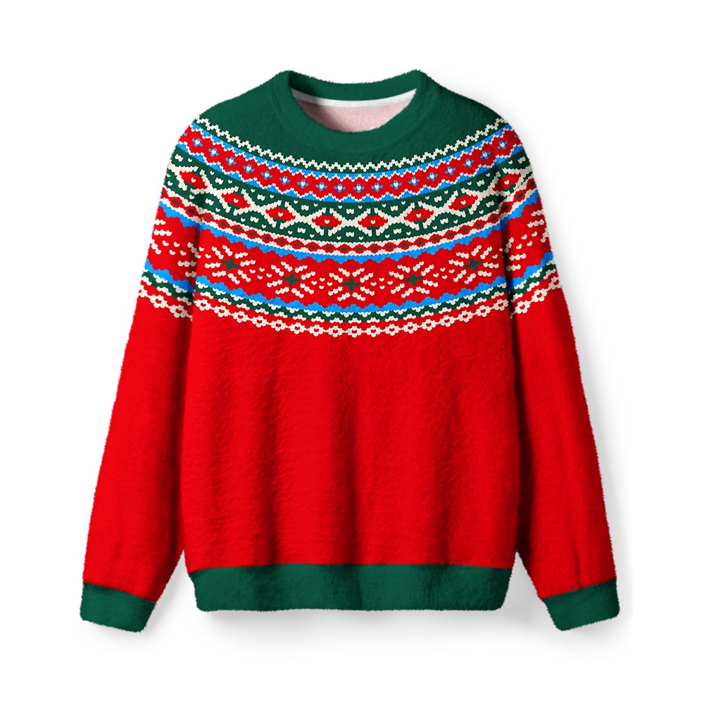 Vintage 1960s Winter Berry Christmas Sweater