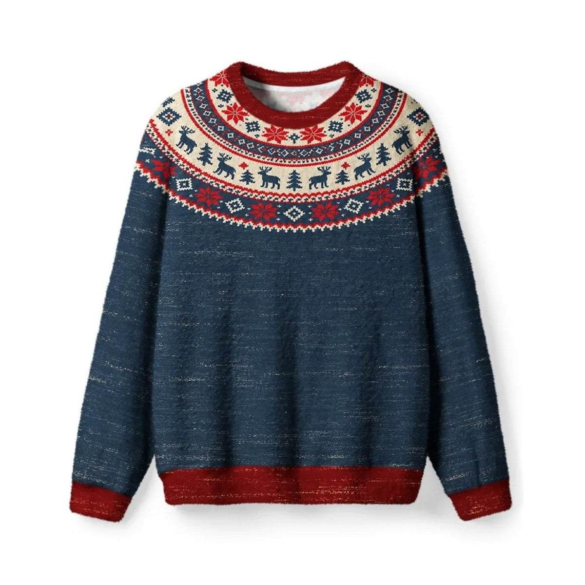 Vintage 1960s Nordic Reindeer Christmas Sweater