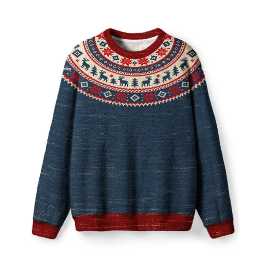 Vintage 1960s Nordic Reindeer Christmas Sweater