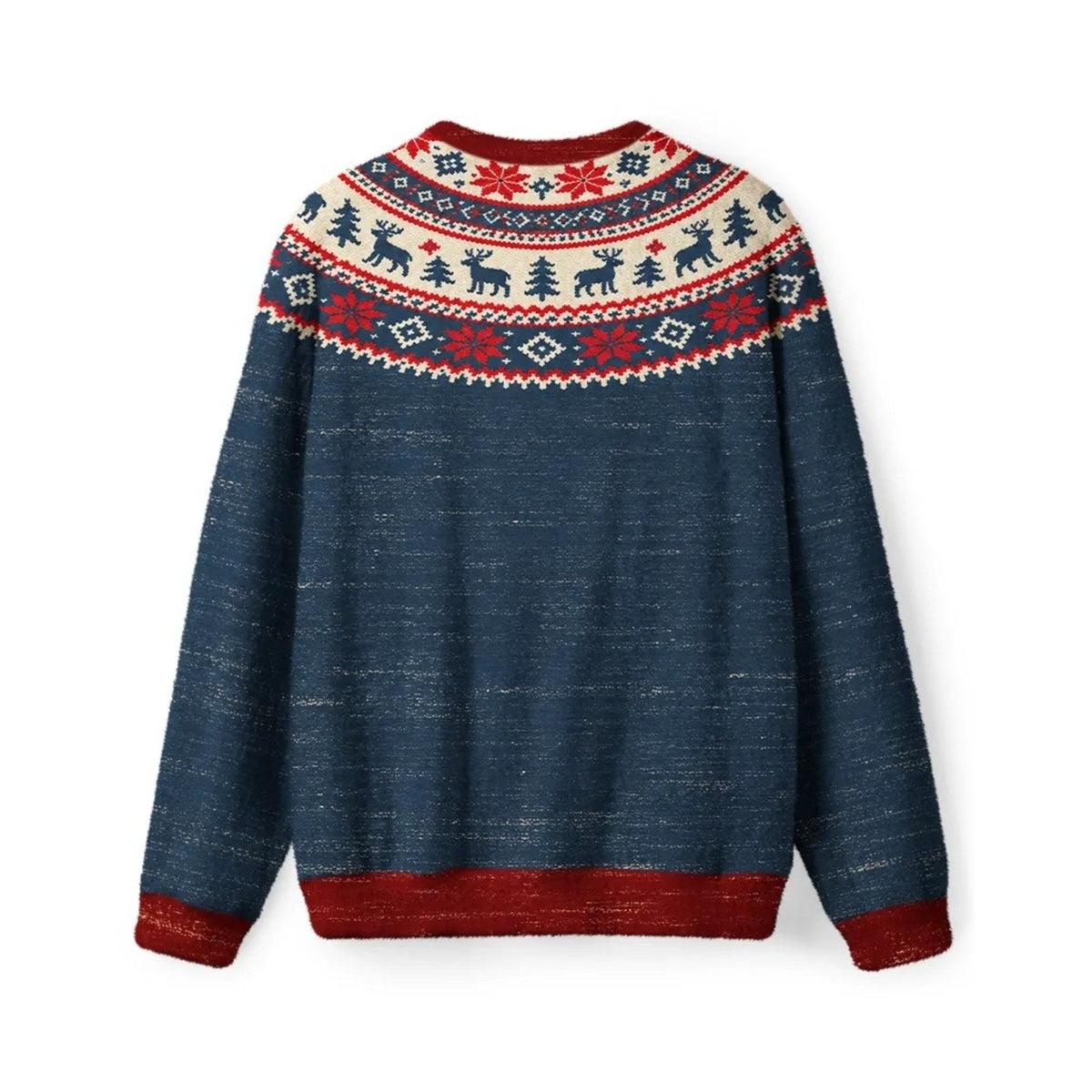 Vintage 1960s Nordic Reindeer Christmas Sweater - back