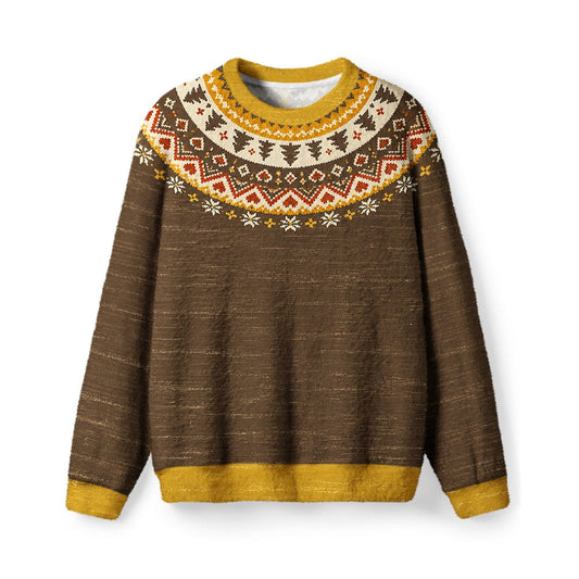 Vintage 1970s Golden Pine Christmas Sweater