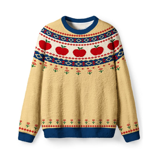 Vintage 1970s Apple Orchard Christmas Sweater