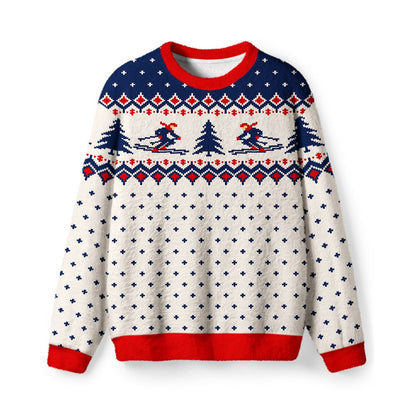 Vintage 1960s Alpine Ski Christmas Sweater