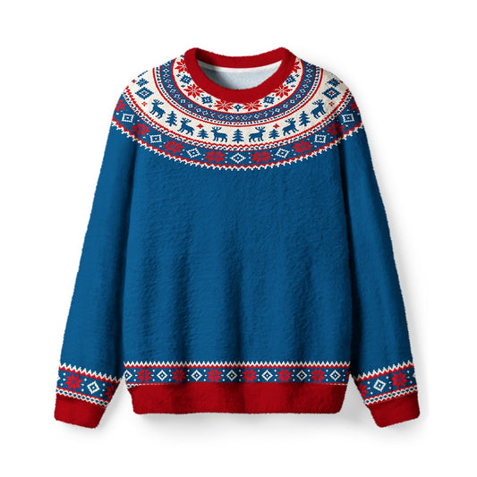 Vintage 1960s Reindeer Snowflake Christmas Sweater