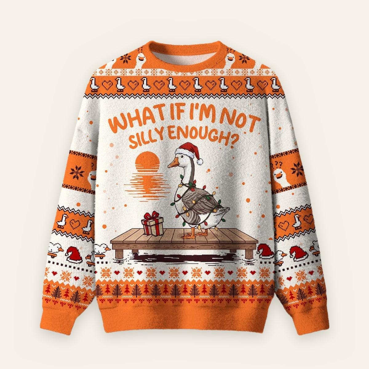 What If I'm Not Silly Enough Ugly Christmas Fuzzy Fleece Sweatshirt