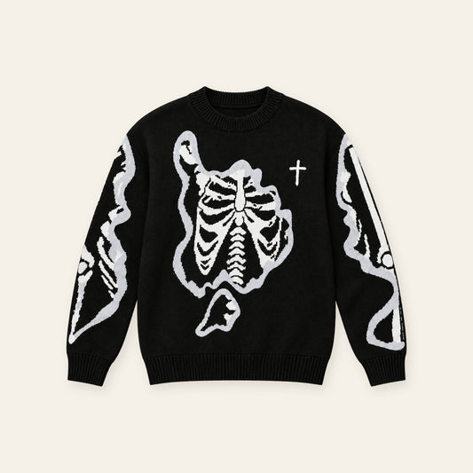 Men's Halloween Skeleton Graphic Knit Sweater