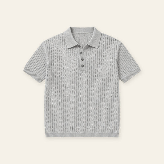 Men's Short‑Sleeve Polo Knit Top